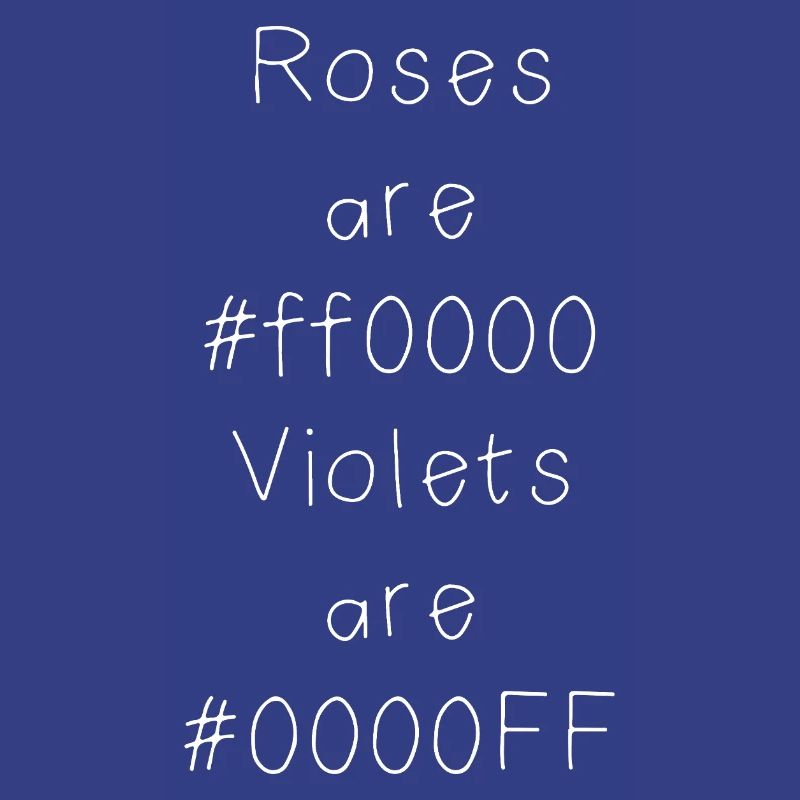 Blague sur le code couleur hexadécimal pour développeurs, codeurs et web...