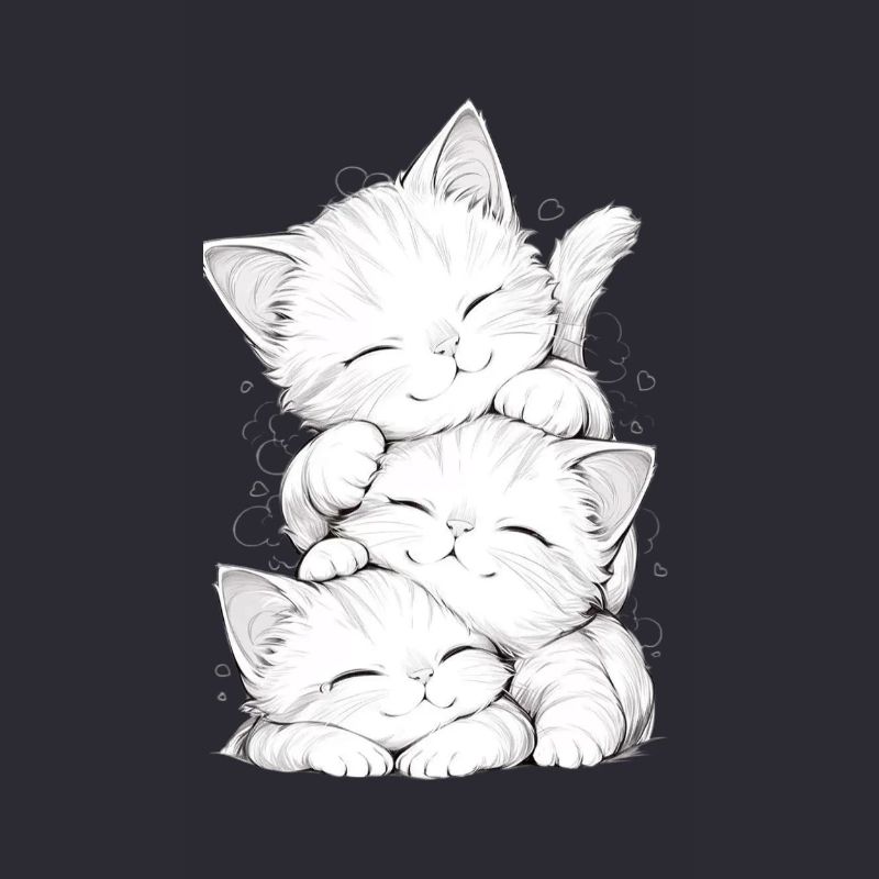 Trio chatons endormis