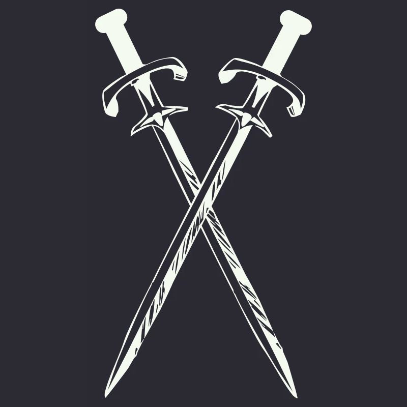 Deux épées en croix