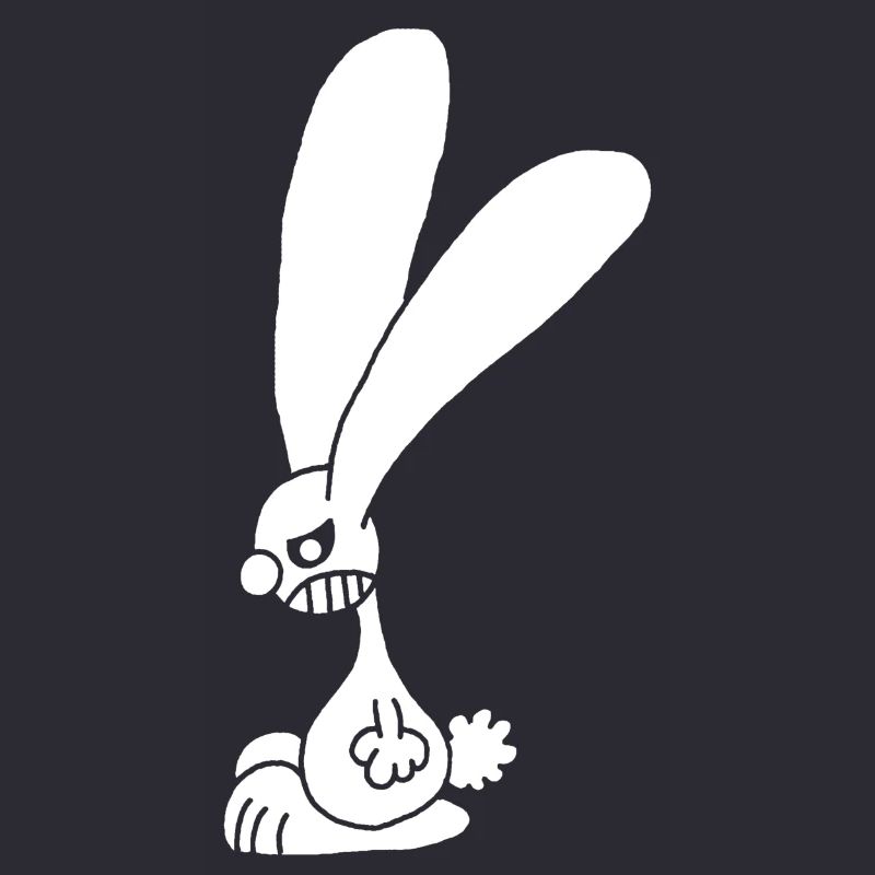 Lapin blanc grognon