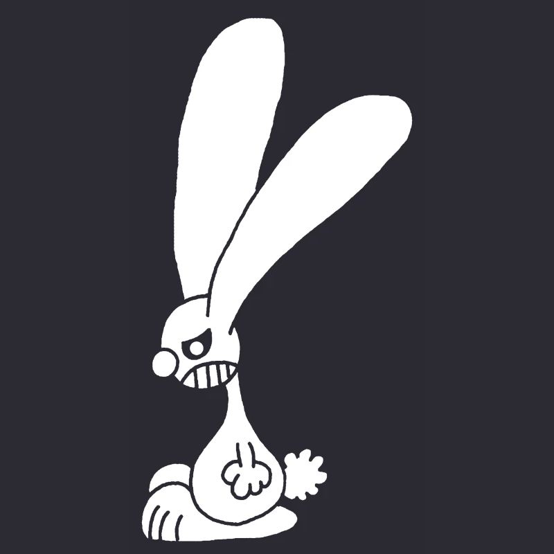Grumpy White Rabbit
