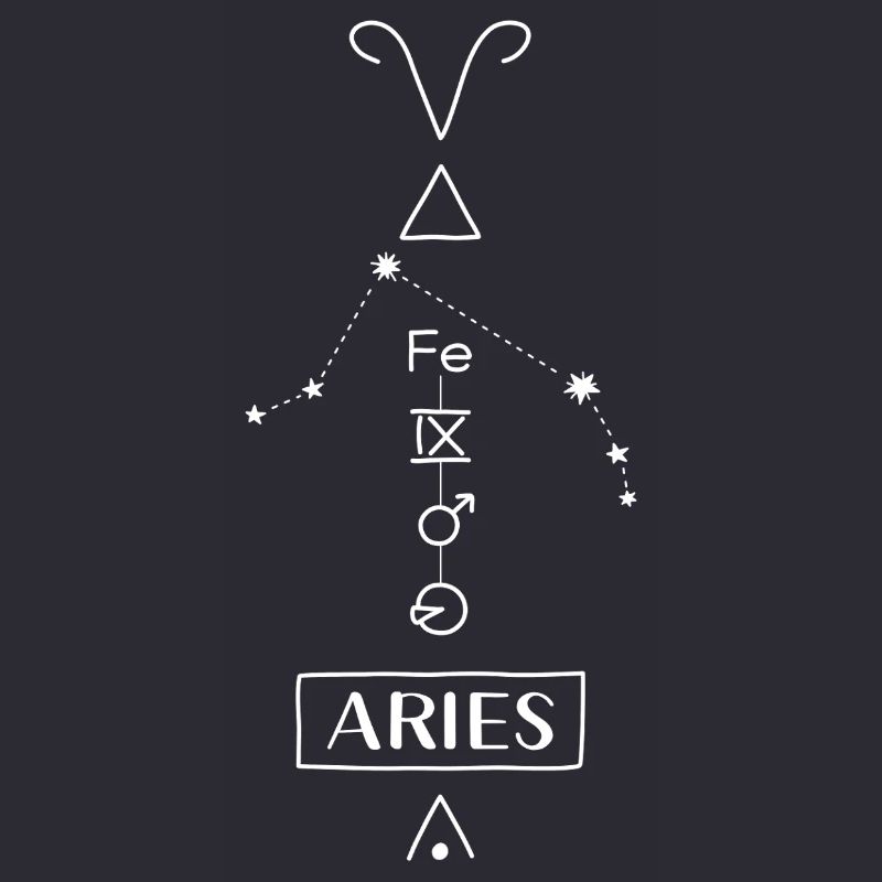 Aries - Widder Sternzeichen - weiss