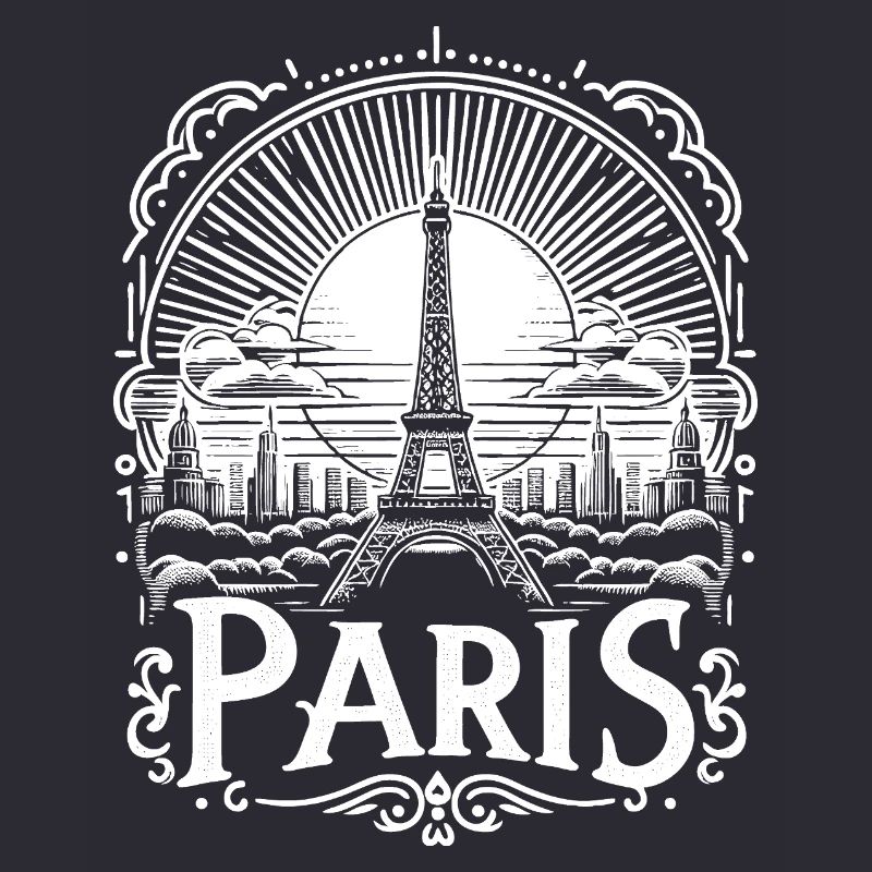 Paris Shirt Design mit Eiffelturm - la tour eiffel
