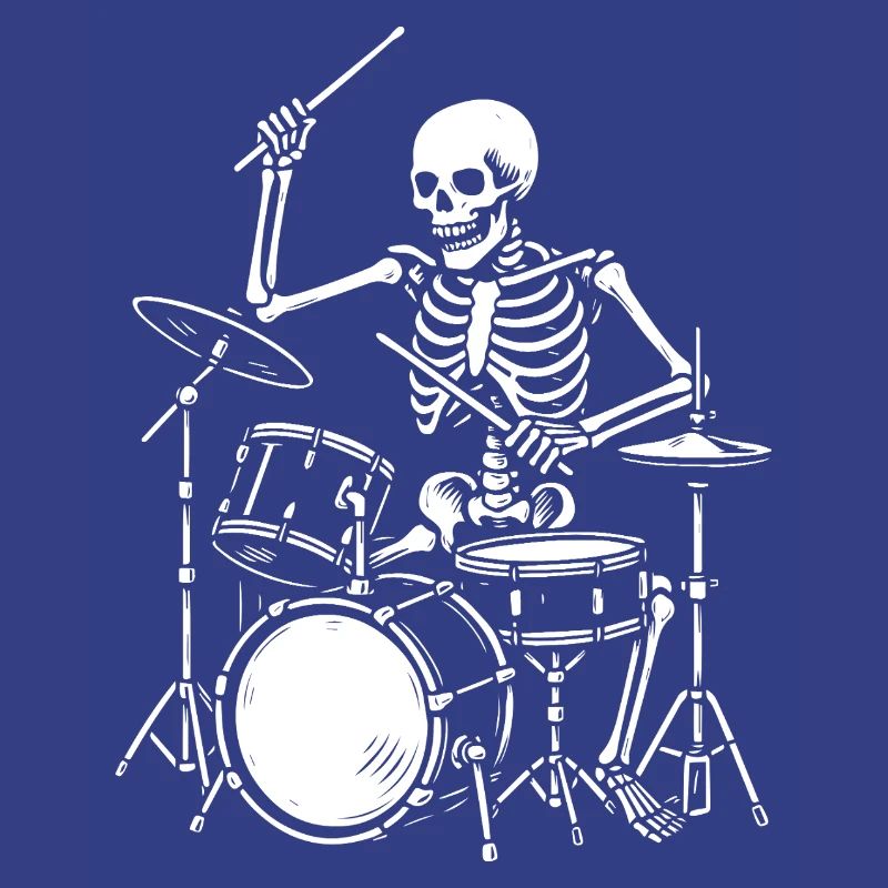 Skeleton Playing the Drums Artwork