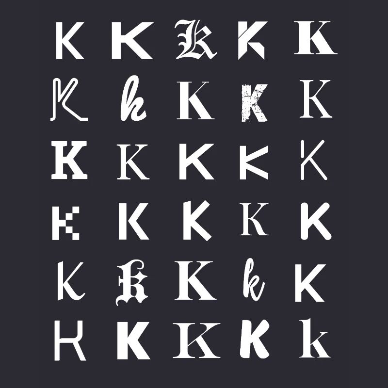 K Monogram Mosaic