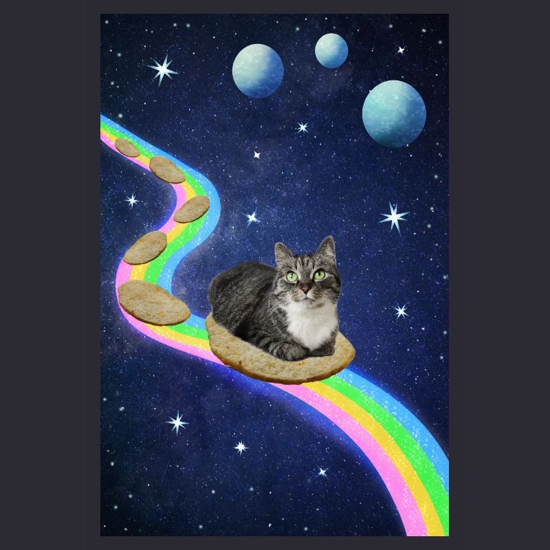 Chat mignon dans l’espace