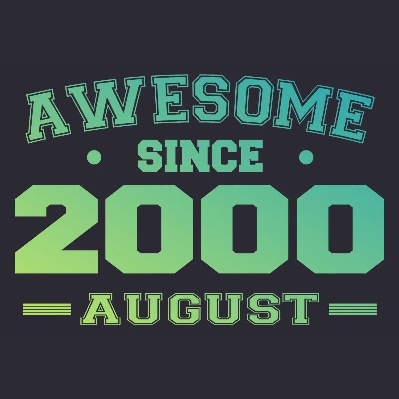 2000 August Year Birth Birthday August 2000
