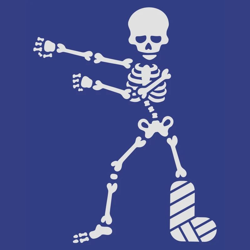 Broken leg plaster floss dance flossing skeleton
