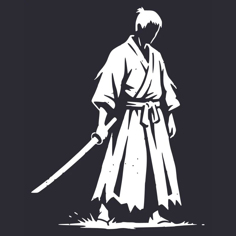 Trauriger Ronin Samurai Krieger 