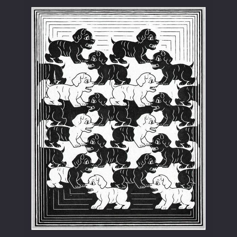Dachshund Puppies in Monochrome Pattern