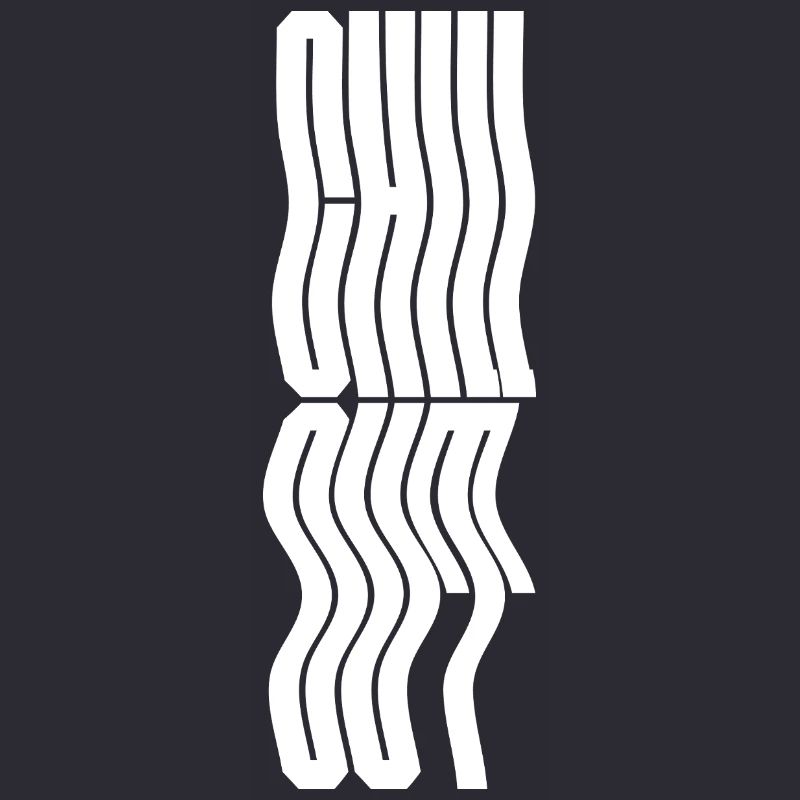 Conception du logo typographique ondulée Chill Out