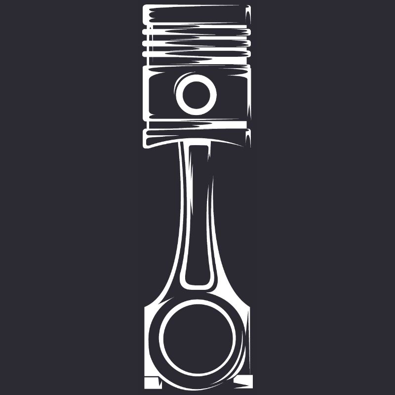 piston engine v8 musclecar car icon graphic logo