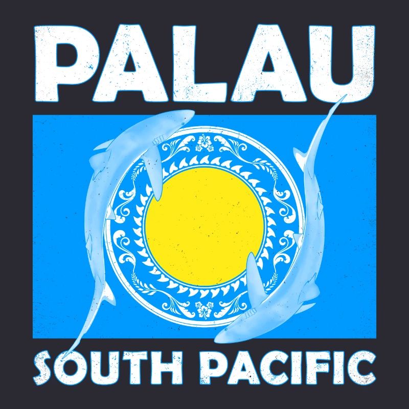 Drapeau des Palaos et requins bleus