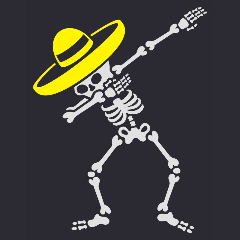 Dab Dabbing skeleton Sombrero Mexico Cinco de Mayo