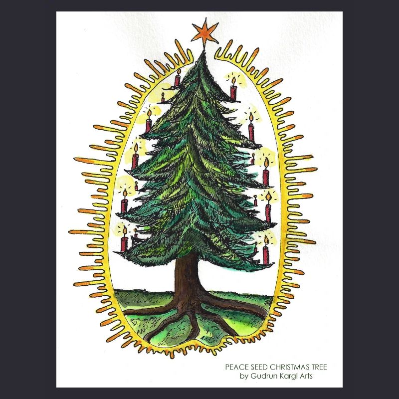 PEACE SEED CHRISTMAS TREE by Gudrun Kargl