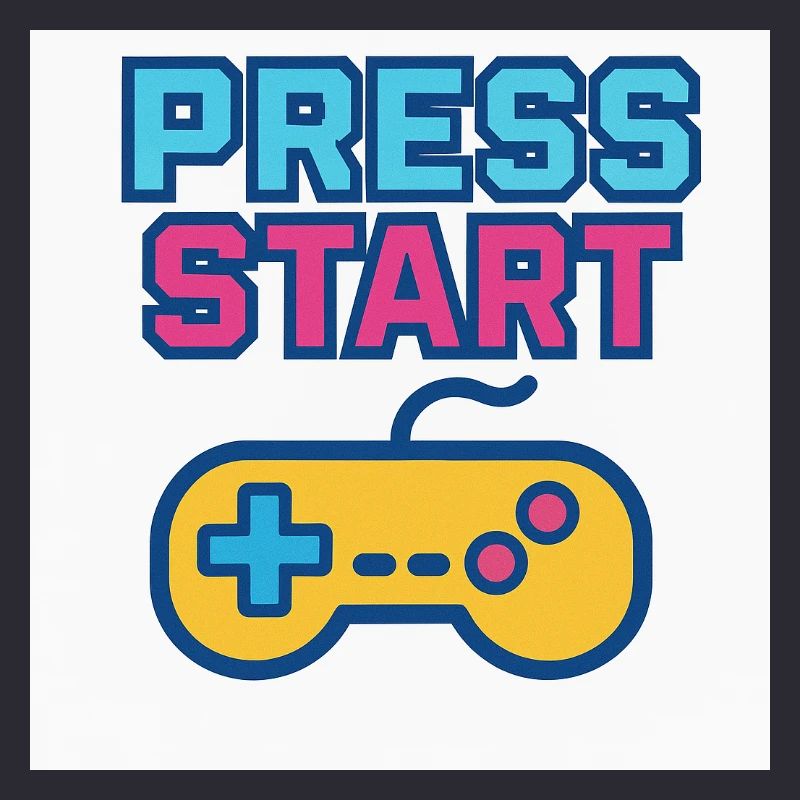 Press Start Gaming Graphics Vintage