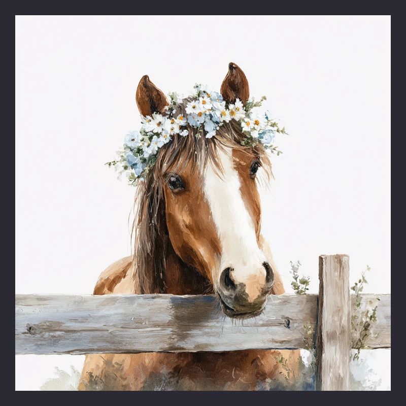 Couronne de cheval florale pastel