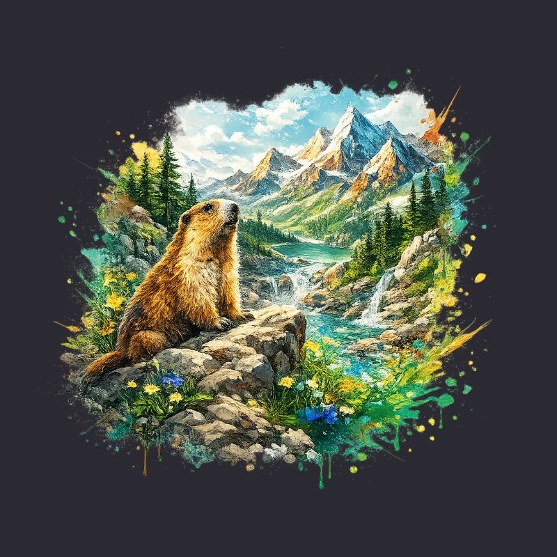 Murmeltierwaldlandschaft