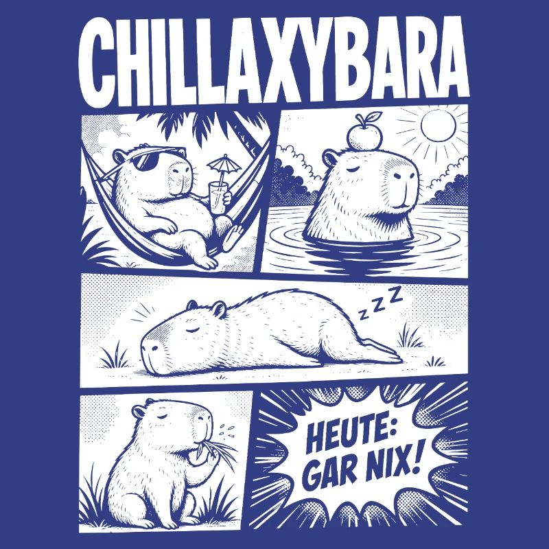 Chillax Capybara Relax Comic Design