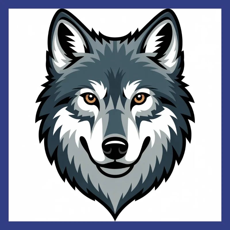 Wolf Head – stylized illustration