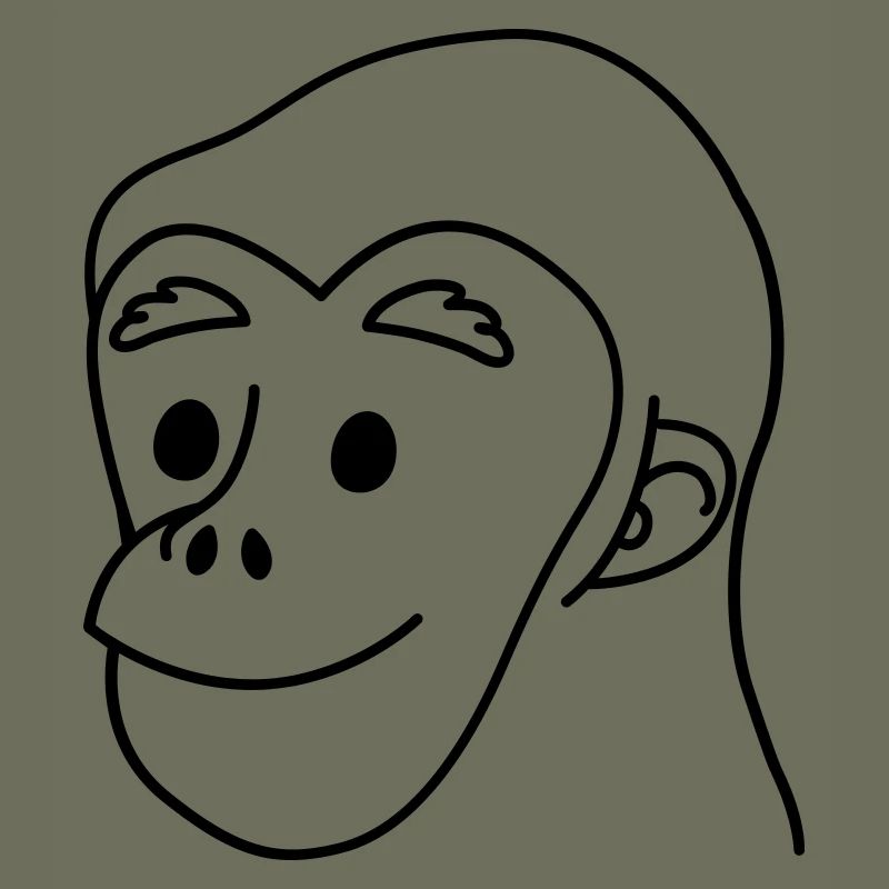 chimp smiling face