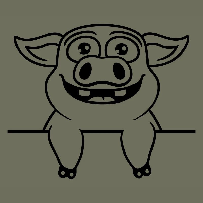 Witziges Stall Schwein Comic