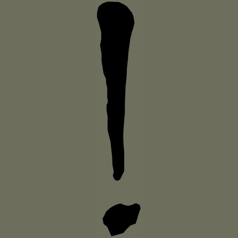 Point d’exclamation / Point d’exclamation en noir
