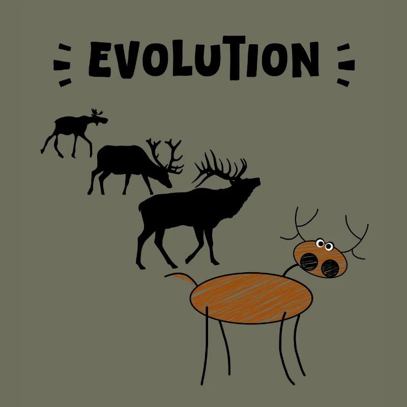 Deer Evolution – Drôles d’étapes de l’évolution.