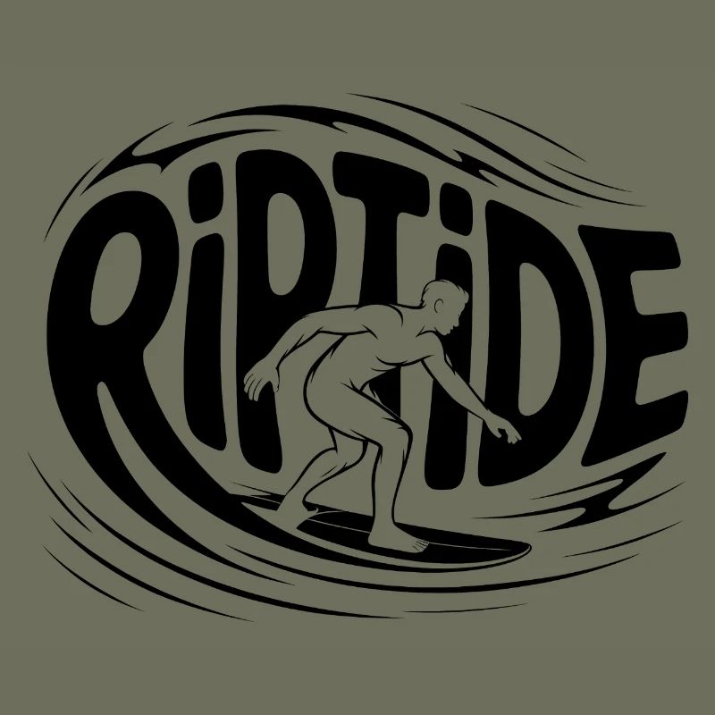 Riptide - Logo de surfeur cool