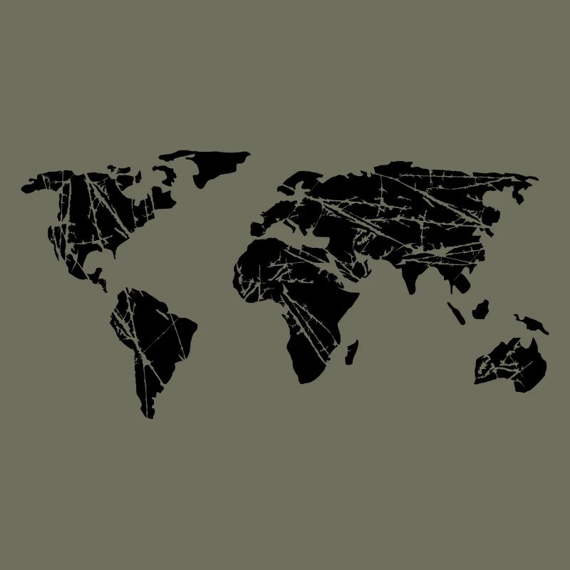 scratch earth globe map cracks planet climate change