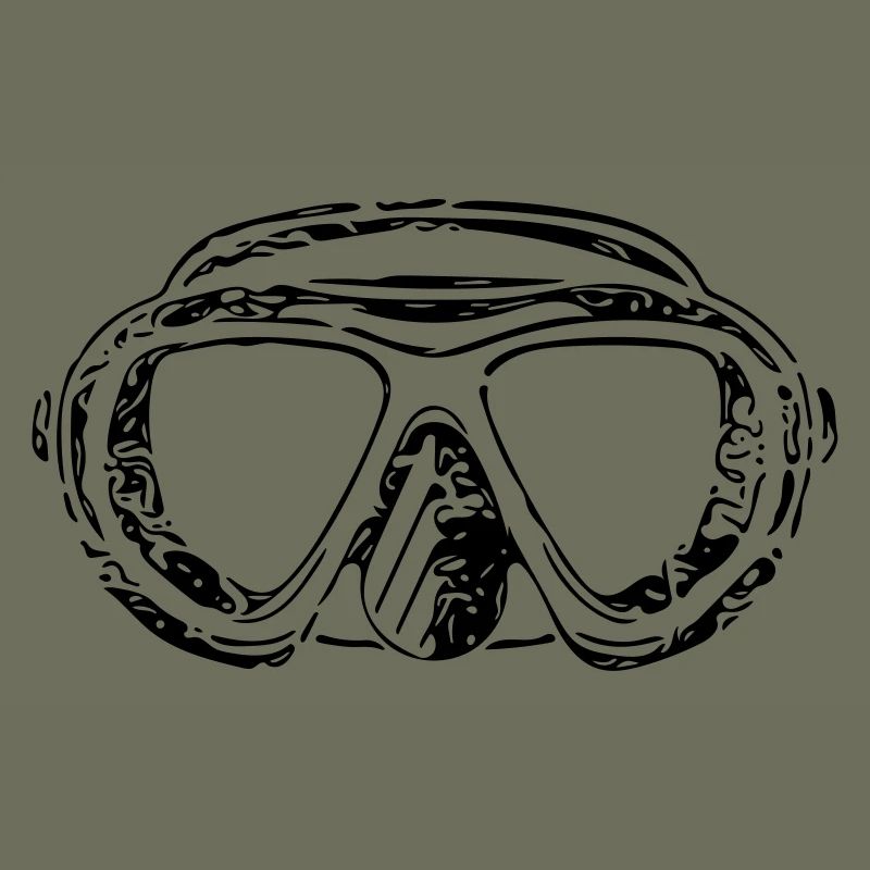 Masque de plongée vintage vector