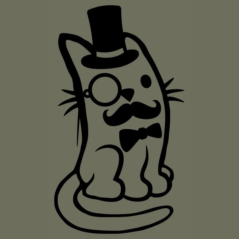 Herr Katze Bart Mann