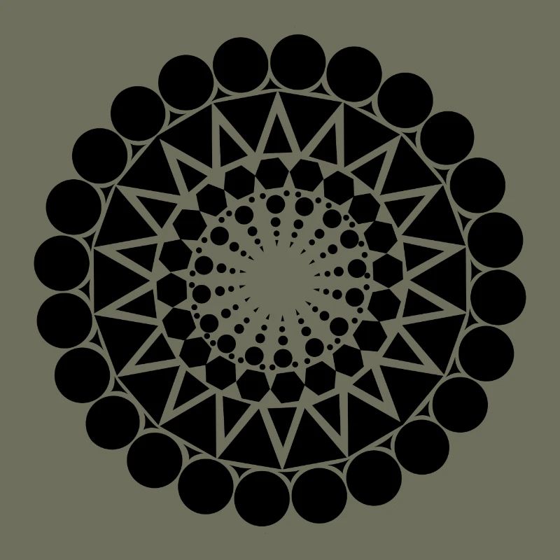Geometric triangle mandala round pattern shape