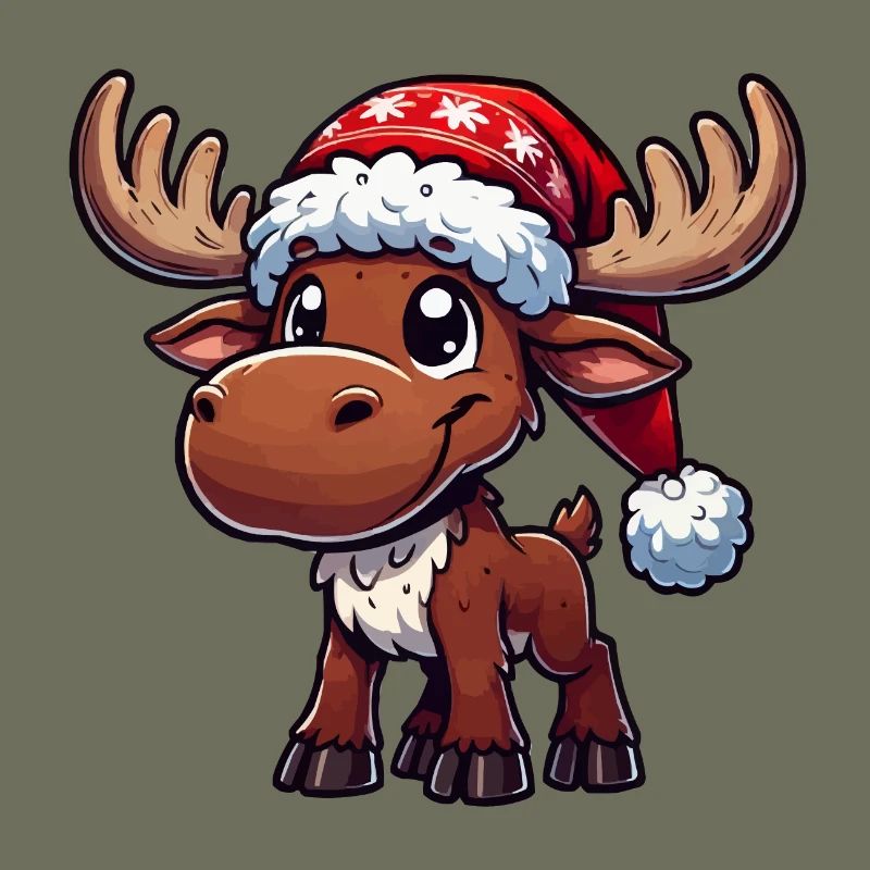 Deer Comic Christmas