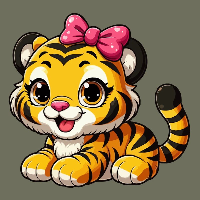 Mädchen Tiger