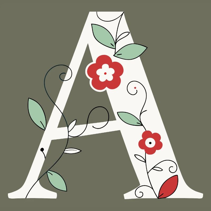 Buchstabe A Monogramm Retro