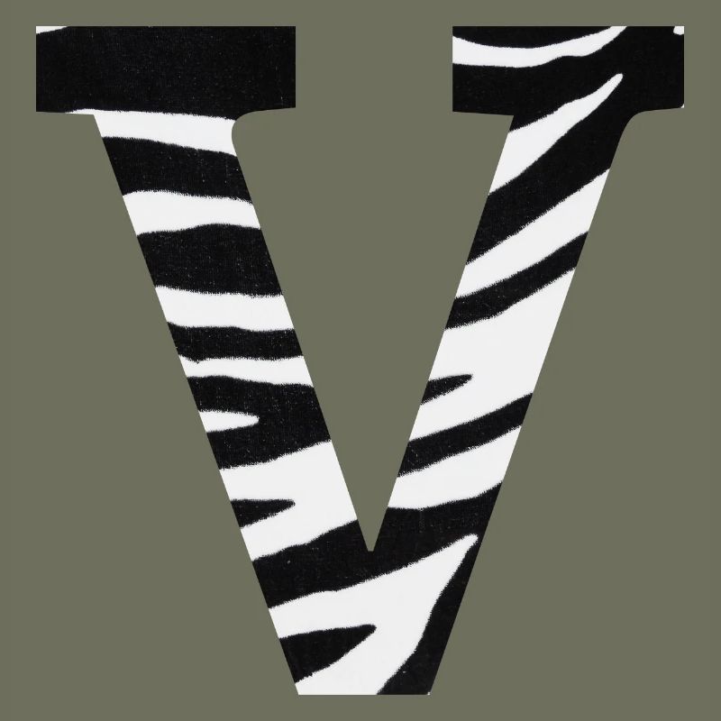 Buchstabe v zebra
