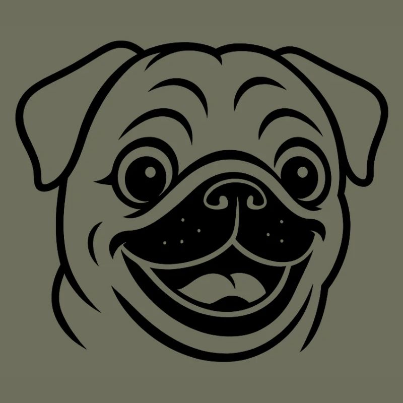 TinyPaws Black & White Edition Mops Style b