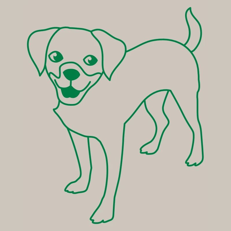 stehender Welpenhund