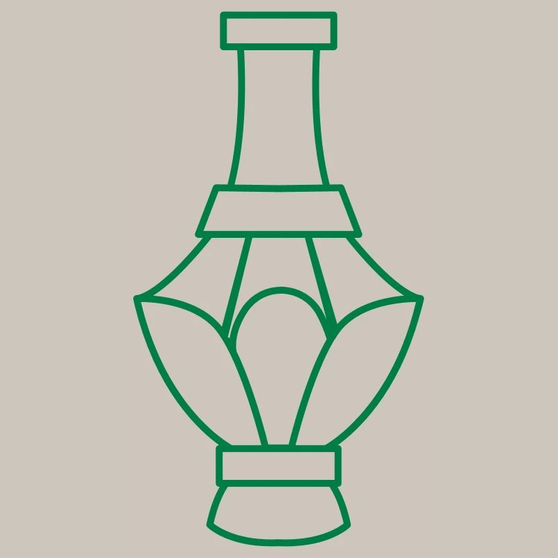 gemeißelte Blumenhaltevase