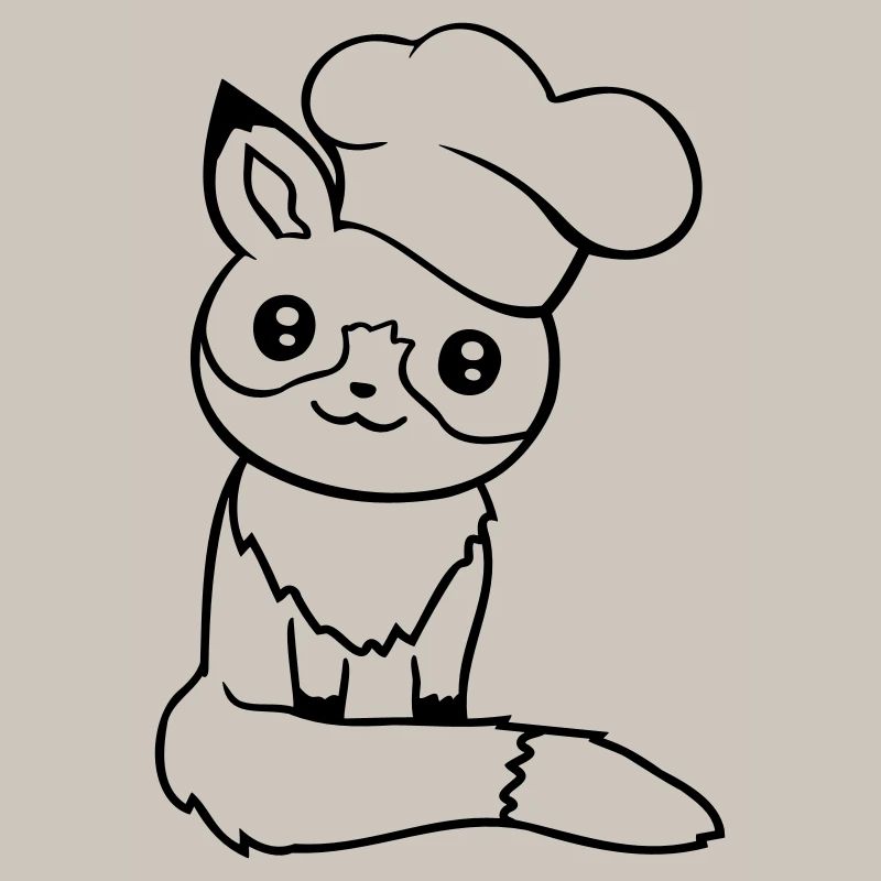 Fox Chef's Hat Chef Cooking Restaurant Kitchen