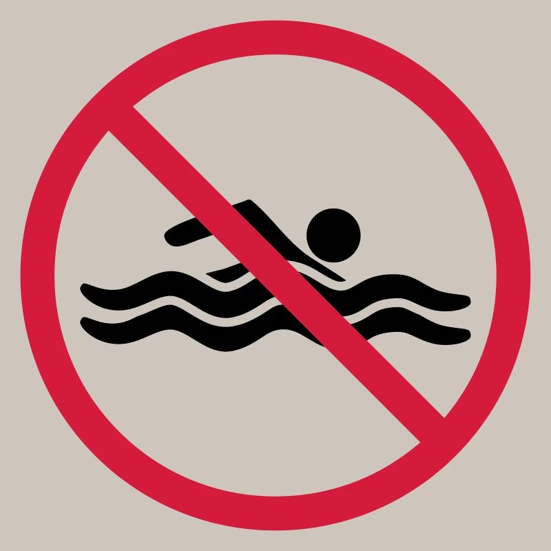 nage interdite zone d'alerte sans bouclier