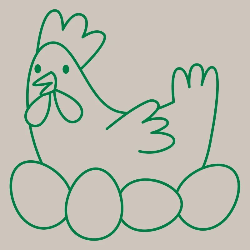 Hühner-Chook mit Eiern