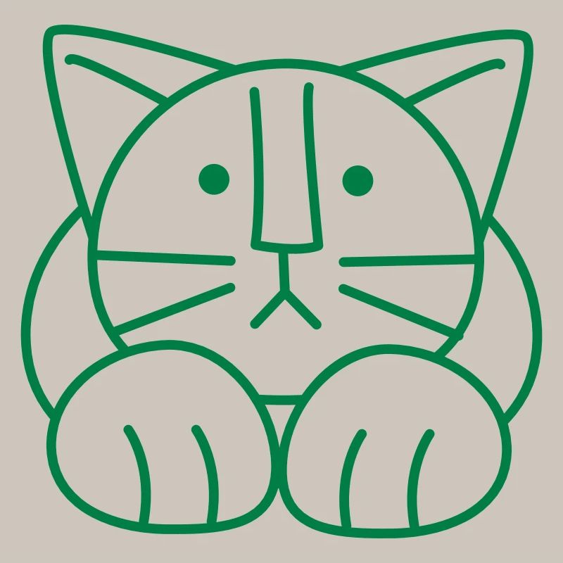 Cute cat sitting forward on forpaws
