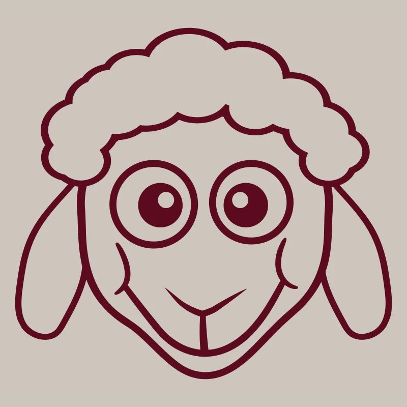 Sheep Face Head Cute Cute Lamb Cool Comic