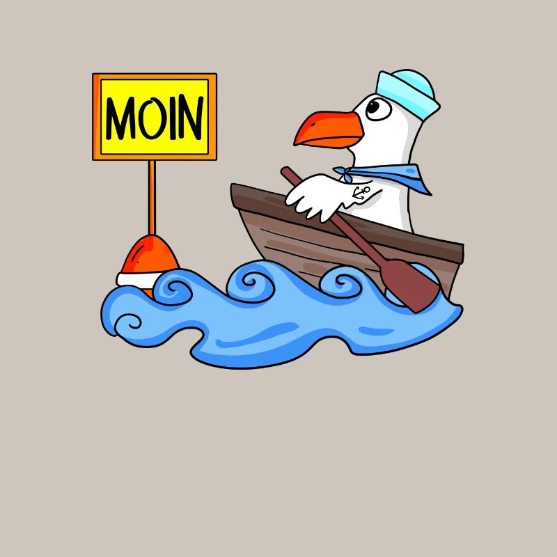 Moin Seemann Möwe Seemöwe Boot