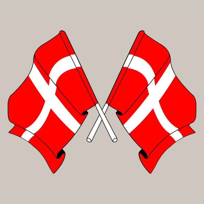 Two flags Denmark