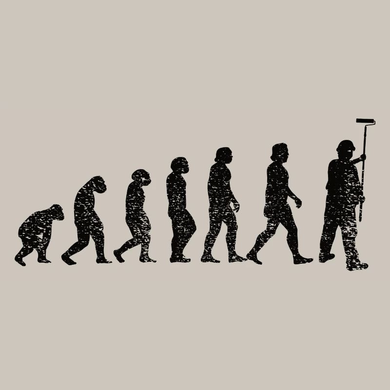 Painter and Varnisher Evolution Brush Painting