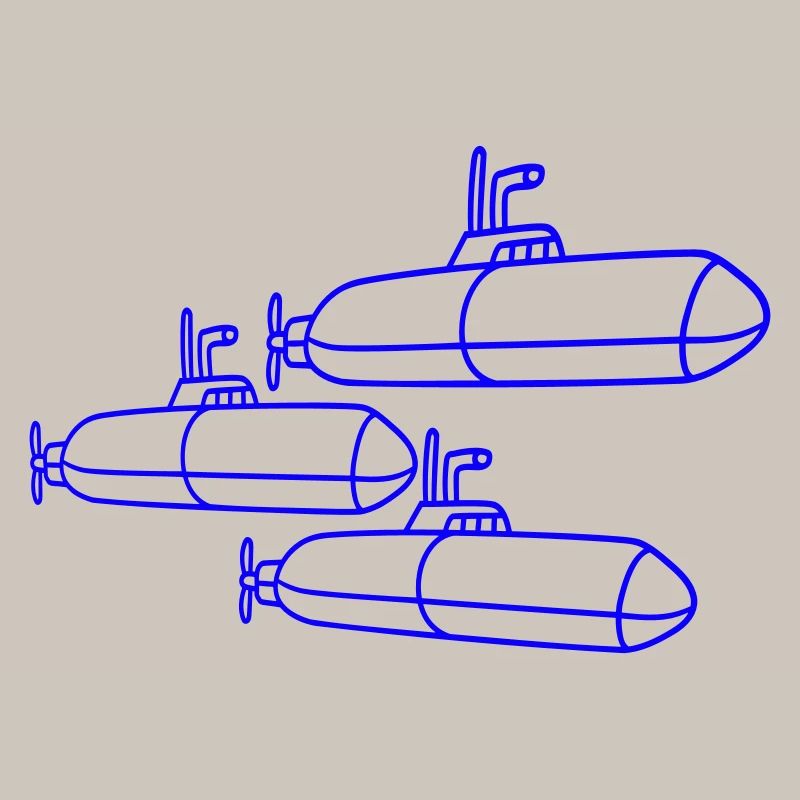 3 Submarines Fleet Three Squadrons Group Team Crew
