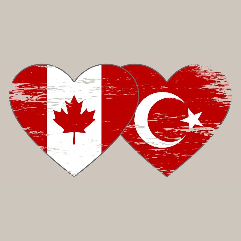 Canada Dinde Drapeau Coeur Utilisé